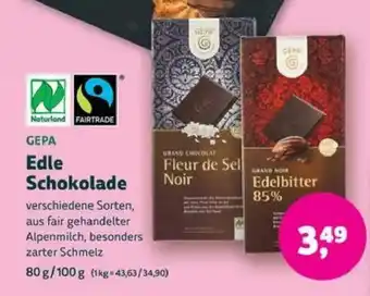 Biomarkt GEPA Edle Schokolade Angebot