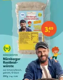 Biomarkt KÖNIGSHOFER Nürnberger Rostbratwürste Angebot
