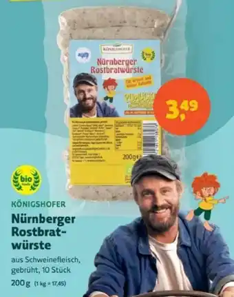 Biomarkt KÖNIGSHOFER Nürnberger Rostbratwürste Angebot