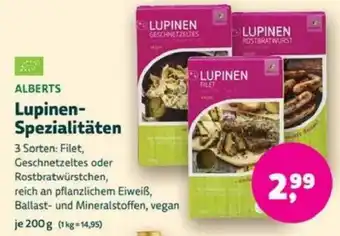 Biomarkt ALBERTS Lupinen- Spezialitäten Angebot