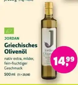 Biomarkt JORDAN Griechisches Olivenöl Angebot