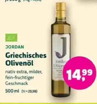 Biomarkt JORDAN Griechisches Olivenöl Angebot