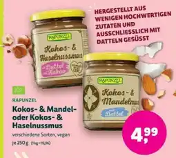 Biomarkt RAPUNZEL Kokos- & Mandel- oder Kokos- & Haselnussmus Angebot