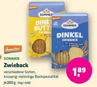 Biomarkt demeler SOMMER Zwieback Angebot