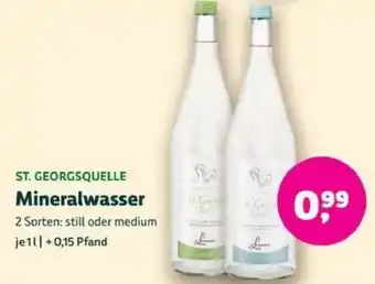Biomarkt ST. GEORGSQUELLE Mineralwasser Angebot