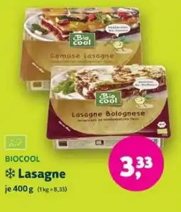 Biomarkt BIOCOOL Lasagne Angebot