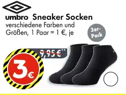 TEDi umbro Sneaker Socken 3er- Pack Angebot