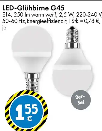 TEDi LED-Glühbirne G45 2er- Set Angebot