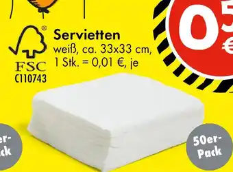 TEDi Servietten Angebot