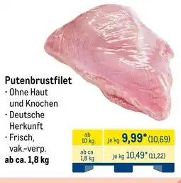 METRO Putenbrustfilet Angebot