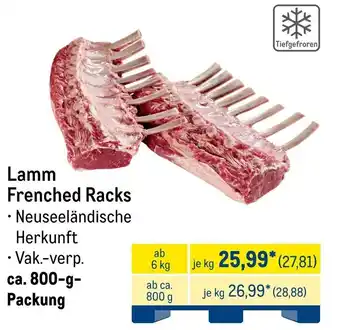 METRO Lamm Frenched Racks Angebot