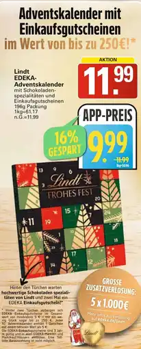 WEZ Lindt EDEKA- Adventskalender Angebot