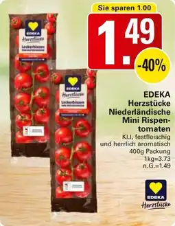WEZ EDEKA Herzstücke Niederländische Mini Rispentomaten Angebot