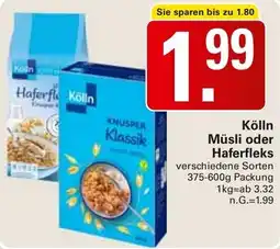 WEZ Kölln Müsli oder Haferfleks Angebot