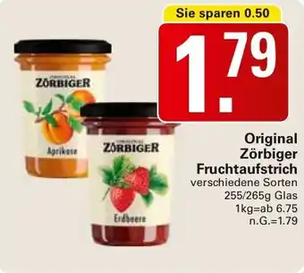 WEZ Original Zörbiger Fruchtaufstrich Angebot