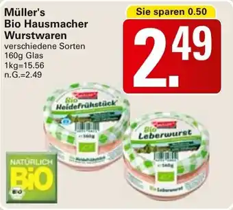 WEZ Müller's Bio Hausmacher Wurstwaren Angebot