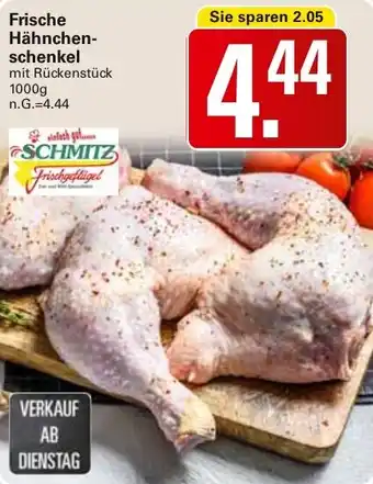 WEZ Frische Hähnchenschenkel Angebot
