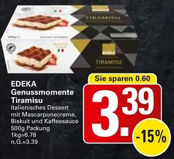 WEZ EDEKA Genussmomente Tiramisu Angebot