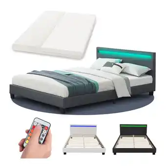 Netto Marken-Discount Juskys Polsterbett Paris 140 x 200 cm Einzelbett in dunkelgrau mit Kaltschaummatratze Angebot