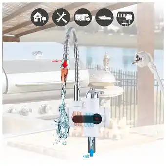 Netto Marken-Discount Mauk digitaler Wasserhahn mit integriertem Durchlauferhitzer und Temperaturanzeige Angebot