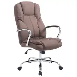 Netto Marken-Discount TPFLiving Bürostuhl Xavier Stoff Braun Angebot