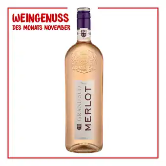 Netto Marken-Discount Grand Sud Merlot Rosé 12,5 % vol 1 Liter - Inhalt: 6 Flaschen Angebot