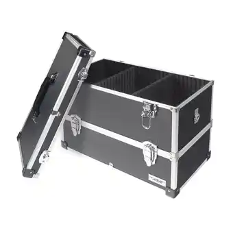 Netto Marken-Discount HMF 14660-02 Alu Werkzeugkoffer leer, 2 Etagen, 44 x 32,5 x 24 cm, Schwarz Angebot
