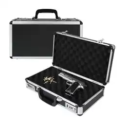 Netto Marken-Discount HMF 14403-02 Alu Waffenkoffer für Pistolen mit Zahlenschloss, 42 x 26 x 12 cm, Schwarz Angebot