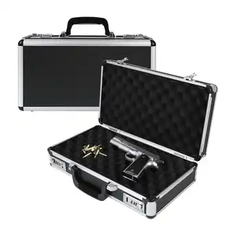 Netto Marken-Discount HMF 14403-02 Alu Waffenkoffer für Pistolen mit Zahlenschloss, 42 x 26 x 12 cm, Schwarz Angebot
