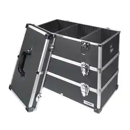 Netto Marken-Discount HMF 14661-02 Alu Werkzeugkoffer leer, 3 Etagen, 44 x 45 x 24 cm, Schwarz Angebot