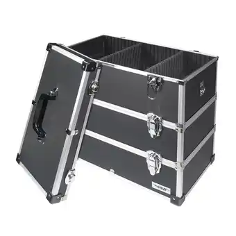 Netto Marken-Discount HMF 14661-02 Alu Werkzeugkoffer leer, 3 Etagen, 44 x 45 x 24 cm, Schwarz Angebot