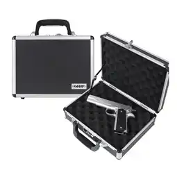 Netto Marken-Discount HMF 14401-02 Alu Waffenkoffer für Pistolen mit Zahlenschloss, 31 x 26 x 11 cm, Schwarz Angebot