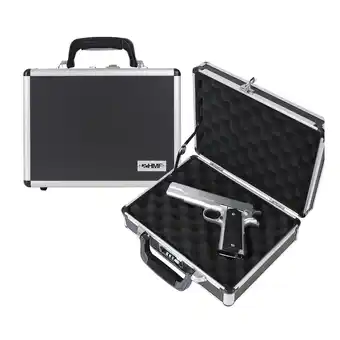 Netto Marken-Discount HMF 14401-02 Alu Waffenkoffer für Pistolen mit Zahlenschloss, 31 x 26 x 11 cm, Schwarz Angebot