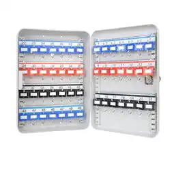 Netto Marken-Discount HMF 13049-07 Schlüsselkasten abschließbar, 49 Haken, 32 x 23 x 7,5 cm, Lichtgrau Angebot