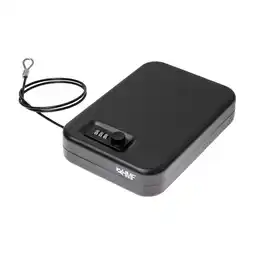 Netto Marken-Discount HMF 317-02 Sicherheitsbox mit Zahlenschloss und Sicherungskabel, 24 x 16,5 x 4,5 cm, Schwarz Angebot