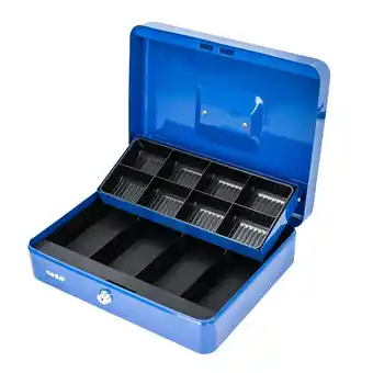 Netto Marken-Discount HMF 15130-05 Geldkassette mit Scheinfächer und Münzfächer, 30 x 24 x 9 cm, Blau Angebot