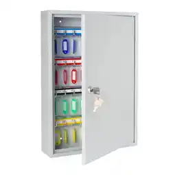 Netto Marken-Discount HMF 13564-07 Schlüsselschrank, 64 Haken, 45 x 30 x 8 cm, Lichtgrau Angebot