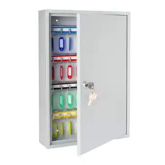 Netto Marken-Discount HMF 13564-07 Schlüsselschrank, 64 Haken, 45 x 30 x 8 cm, Lichtgrau Angebot