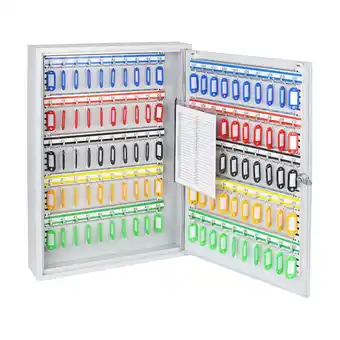 Netto Marken-Discount HMF 135100-07 Schlüsselschrank, 100 Haken, 55 x 38 x 8 cm, Lichtgrau Angebot