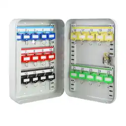 Netto Marken-Discount HMF 12525-07 Schlüsselkasten abschließbar, 25 Haken, 25 x 17 x 7,5 cm, Lichtgrau Angebot