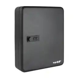 Netto Marken-Discount HMF 14500-02 Schlüsselkasten mit Zahlencode, 45 Haken, 30 x 24 x 7,5 cm, Schwarz Angebot