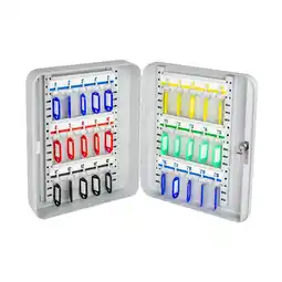 Netto Marken-Discount HMF 13030-07 Schlüsselkasten abschließbar, 30 Haken, 30 x 24 x 7,5 cm, Lichtgrau Angebot