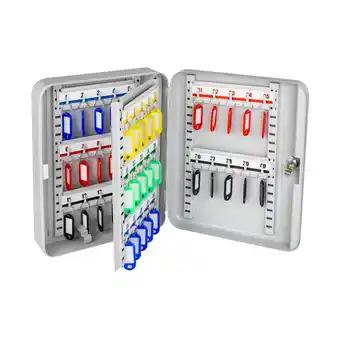 Netto Marken-Discount HMF 13040-07 Schlüsselkasten abschließbar, 40 Haken, 30 x 24 x 7,5 cm, Lichtgrau Angebot