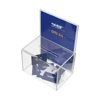 Netto Marken-Discount HMF 46916 Acryl Spendenbox mit Blatteinschub, 22 x 15 x 15 cm, DIN A4, Transparent Angebot