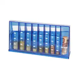 Netto Marken-Discount HMF 4710-05 Münzsortierer Euro Spardose 24 x 5 x 12 cm, Blau Angebot