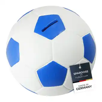 Netto Marken-Discount HMF 4790-05 Spardose Fußball Lederoptik 15 cm Durchmesser, Blau Weiß Angebot