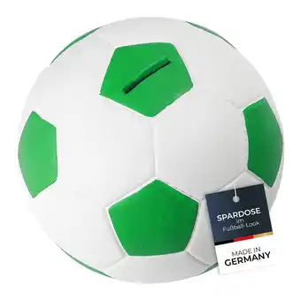 Netto Marken-Discount HMF 4790-01 Spardose Fußball Lederoptik 15 cm Durchmesser, Grün Weiß Angebot
