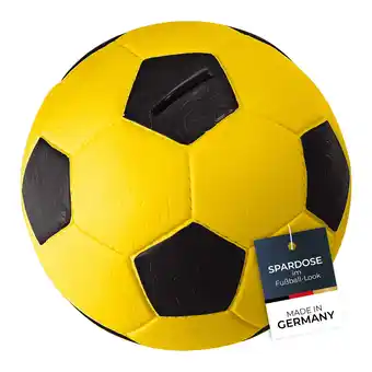 Netto Marken-Discount HMF 4790-17 Spardose Fußball Lederoptik 15 cm Durchmesser, Schwarz Gelb Angebot