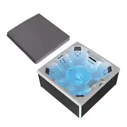 Netto Marken-Discount TroniTechnik Outdoor Whirlpool Spa TORCELLO 210cm x 210cm mit Heizung, Hydromassage, Farblicht Angebot