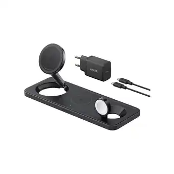 Netto Marken-Discount Anker Kabelloses Ladegerät, 15W 3-in-1 Ladestation schwarz Smartphone-Ladegerät Angebot